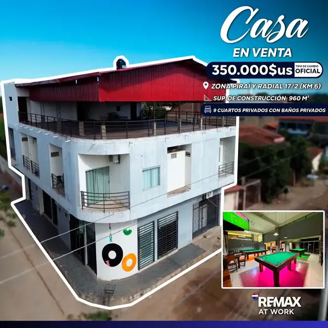 Foto 1 de Casa Comer+Billar+9 cuartos+ tinglado en Venta!
