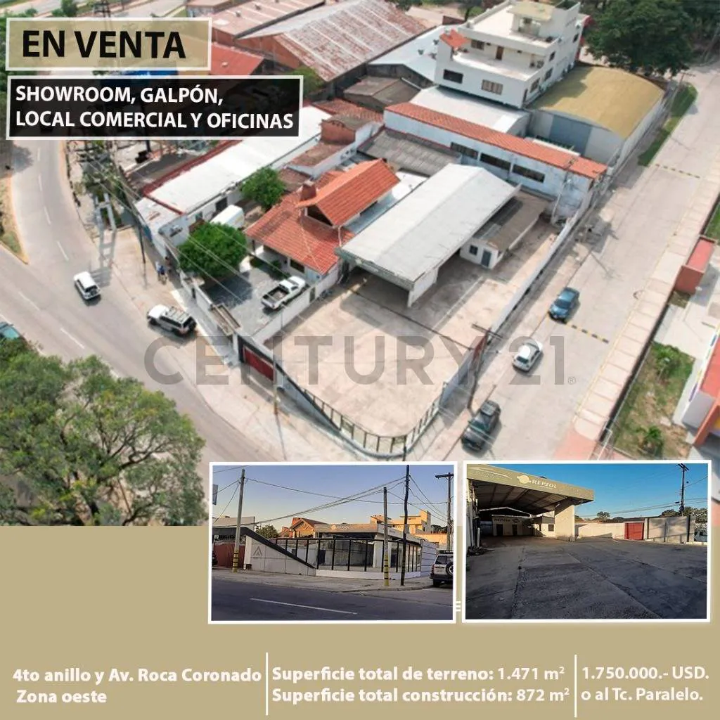 Foto 1 de Venta Showroom y Tinglado+Local Comercial + Oficinas,Av Roca Coronado y 4to An