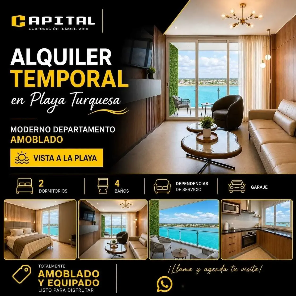 Foto 1 de Departamento amoblado en Playa Turquesa Urubo