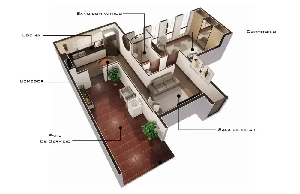 Foto 9 de Departamentos en Preventa de Una Habitaciòn