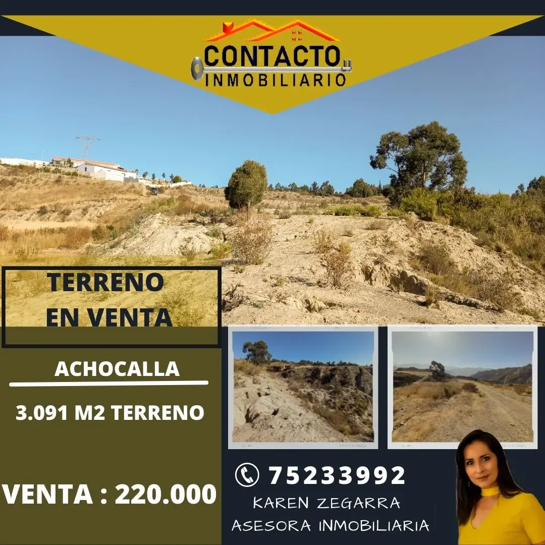 Foto 1 de Terreno en Venta - Achocalla