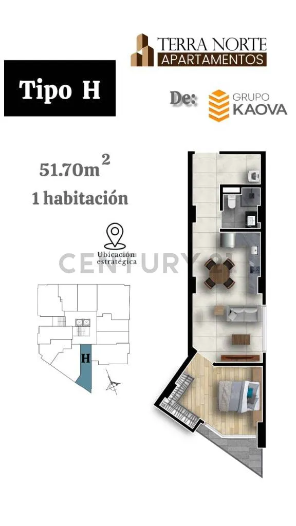 Foto 2 de Departamentos en Pre-Venta Zona Norte Tipo H Piso 4