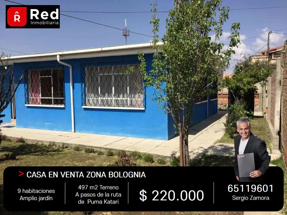 Foto 1 de En venta casa con grande terreno Bolognia