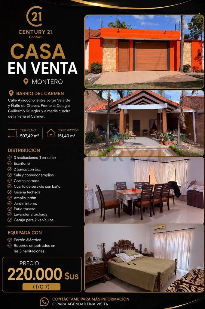 Foto 1 de Casa en Venta – Montero
