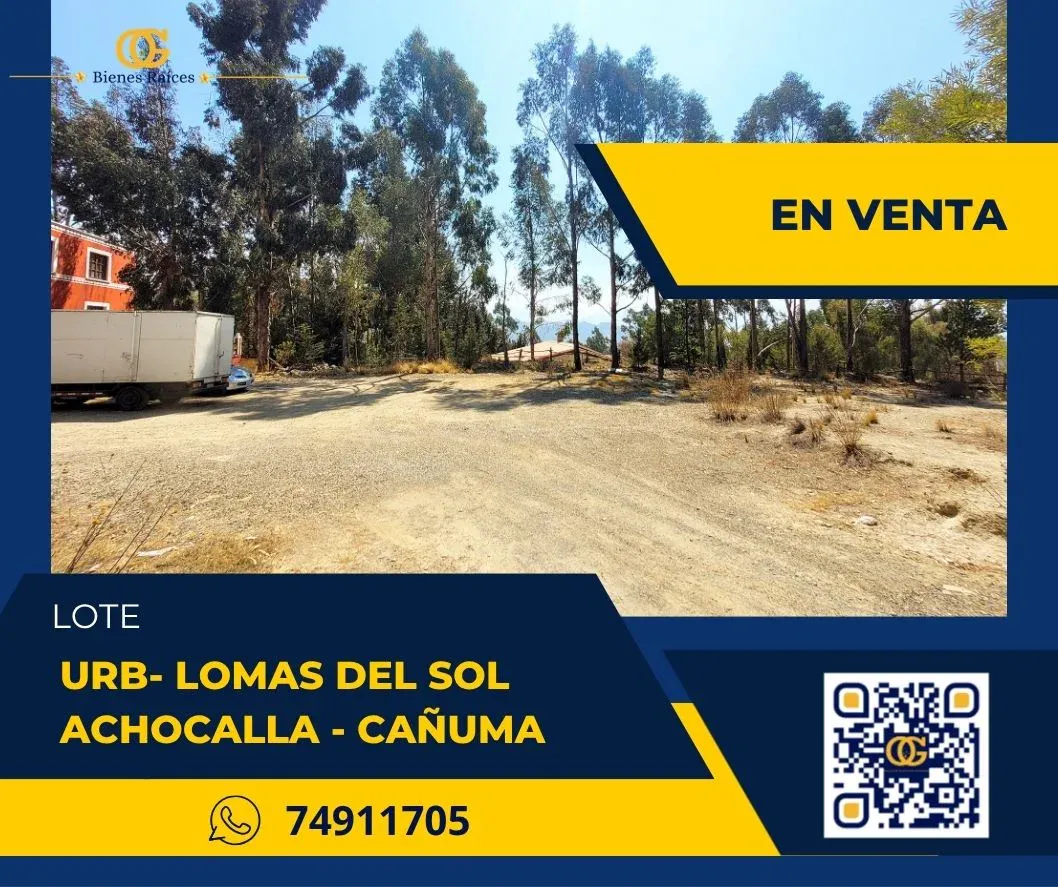 Foto 1 de Lote En Venta En Urb. Lomas Del Sol (cañuma -achocalla)