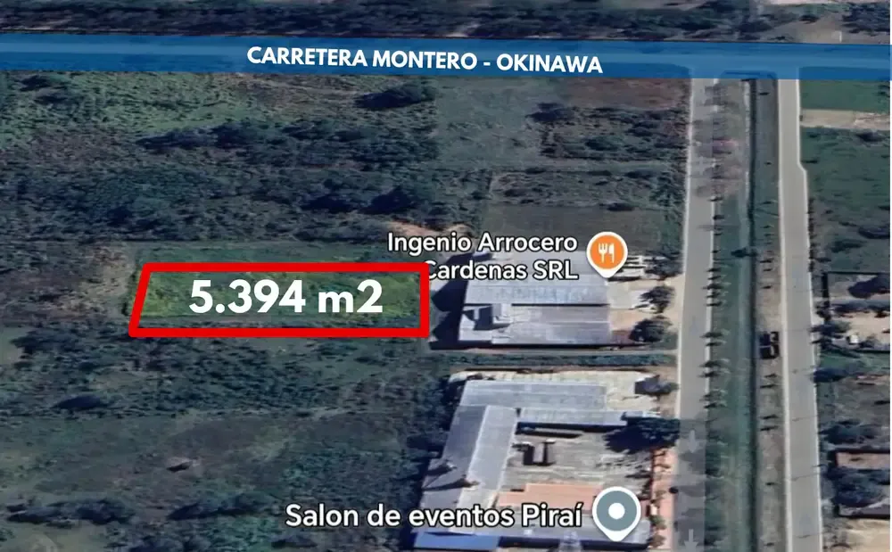 Foto 6 de Terreno de 5394 m2 en VENTA en MONTERO