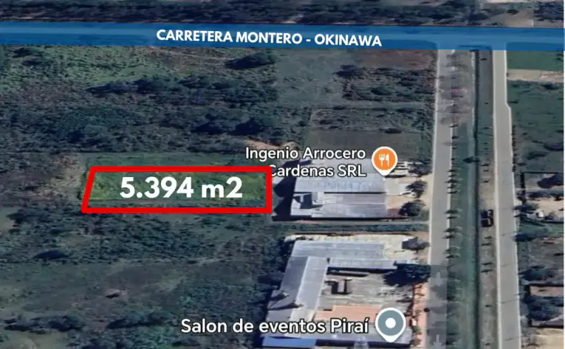 Foto 6 de Terreno de 5394 m2 en VENTA en MONTERO