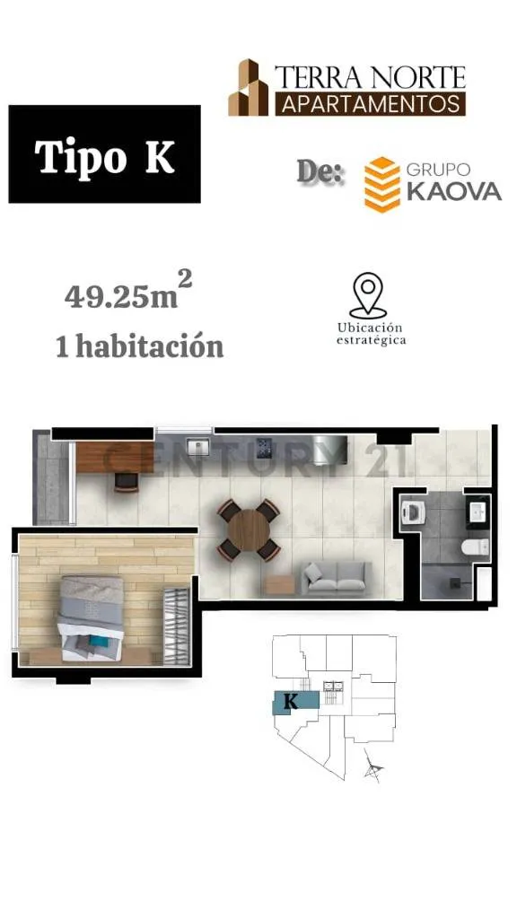 Foto 2 de Departamentos en Pre-Venta Zona Norte Tipo K Piso 4