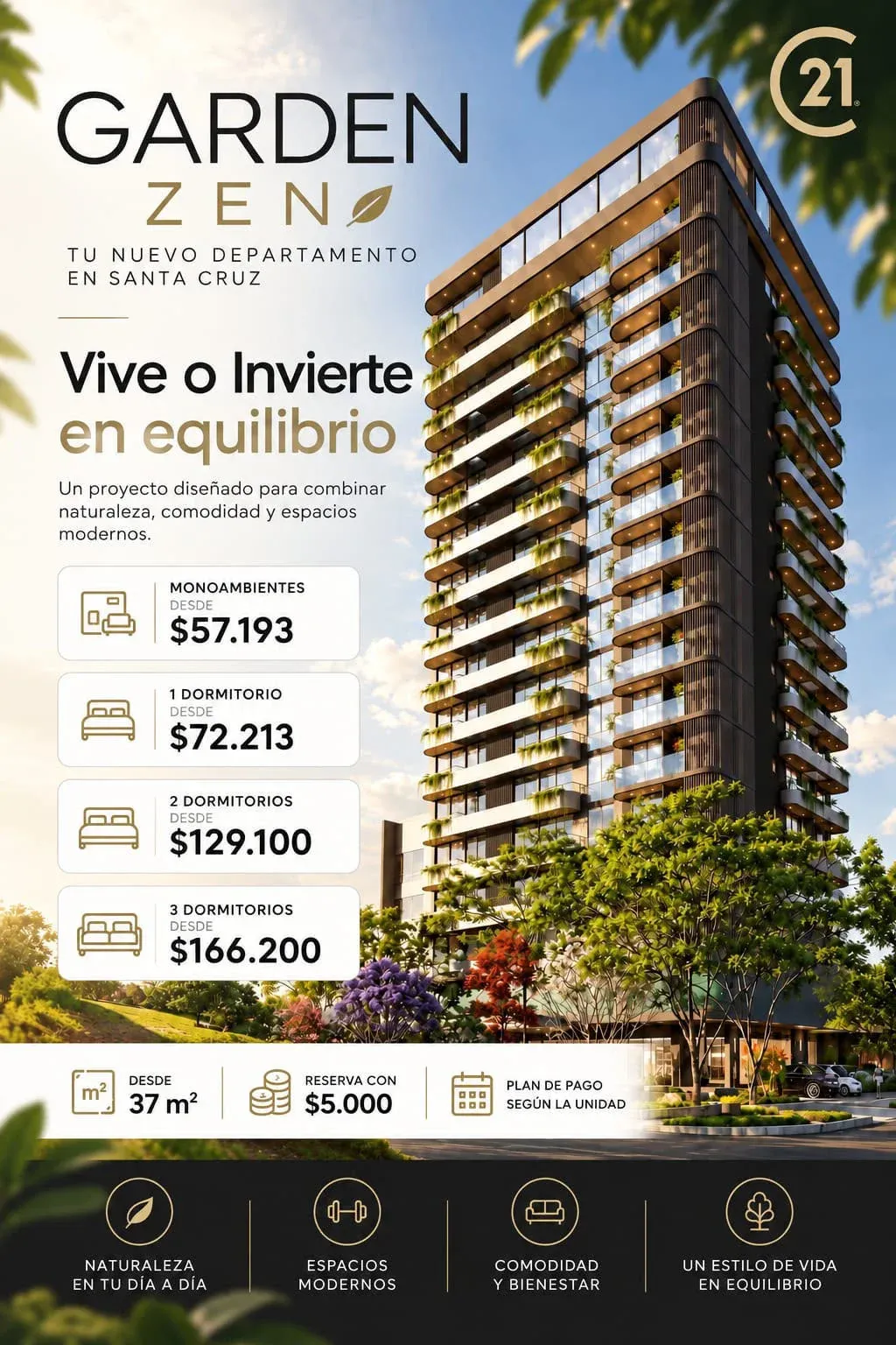 Foto 2 de Pre Venta, 3 Dormitorios, Garden Zen , Equipetrol Norte