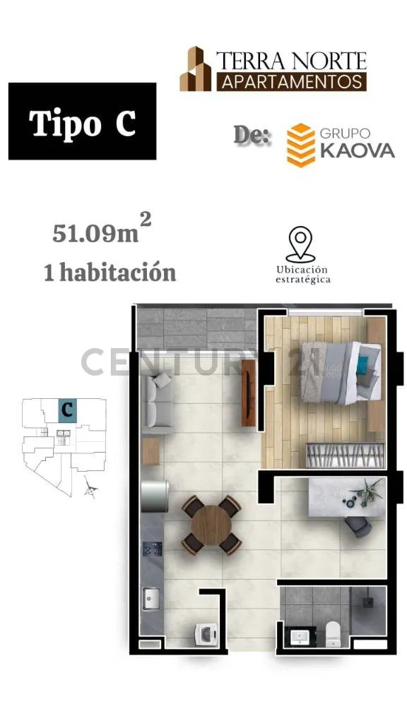 Foto 2 de Departamentos en Pre-Venta Zona Norte Tipo C Piso 4