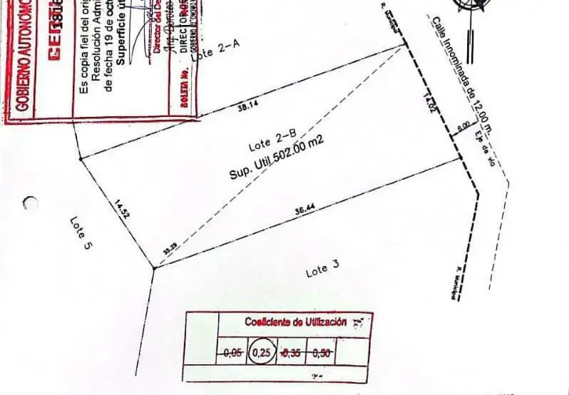 Foto 2 de Lote 502 M2 en Siripita $Us 84,336.-