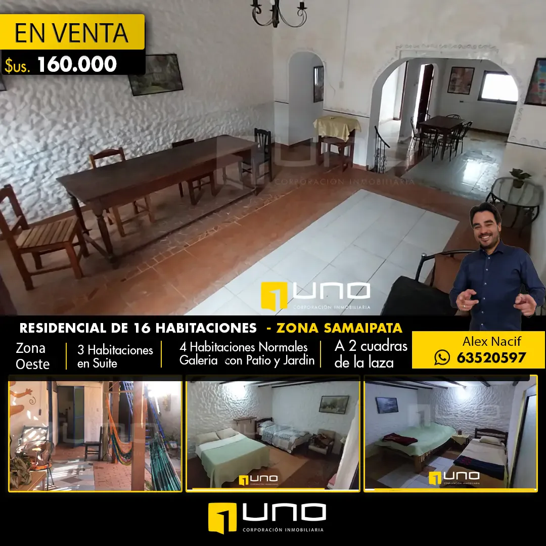 Foto 1 de Casa comercial en venta zona samaipta